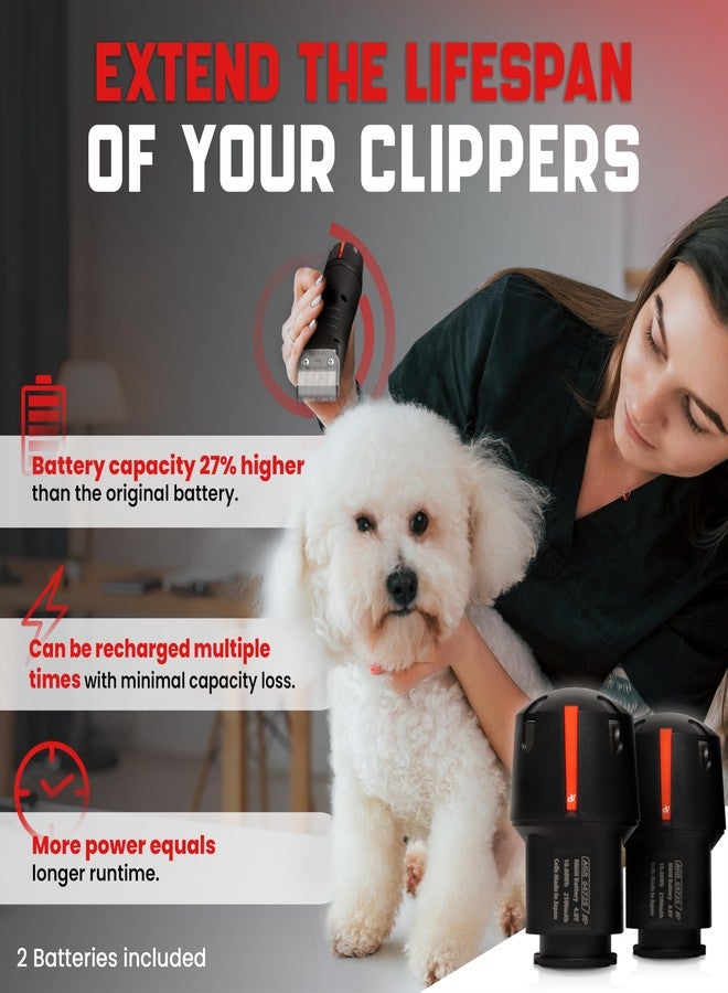 Artisan Power Pack of Two High-Capacity Replacement Batteries for Andis PowerGroom AGR and BGR Clippers. NiMH, 2100mAh, Japanese Cells. Compatible with Andis Bgrc. Long-Lasting Power - Image 5
